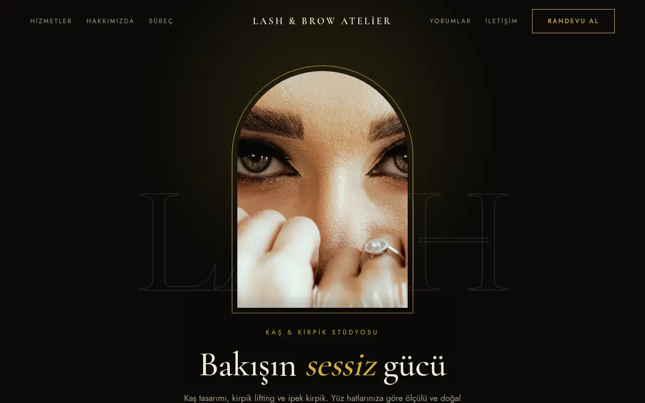 Kadın Kuaförü Web Sitesi — Lash & Brow Atelier